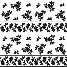 Seamless plants silhouettes and lines N2