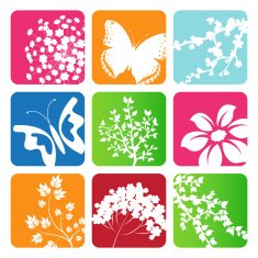 collection of vector nature icons