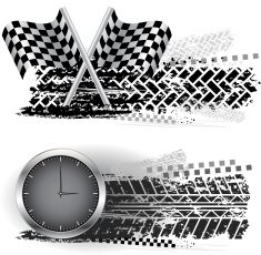 Tire track banners