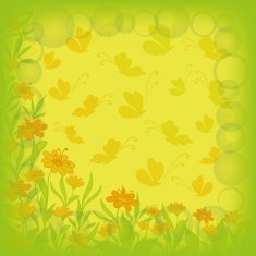 Background flowers and butterflies N5