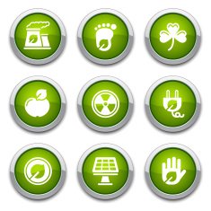 Green ecology buttons