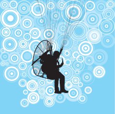 Paraglider flight with paramotor