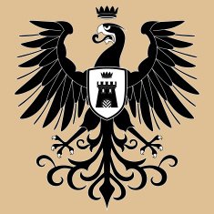 Black heraldic eagle