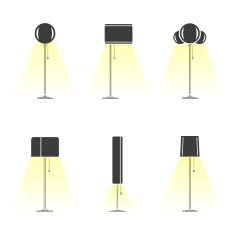Set of silhouettes lamps N5