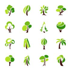 Trees Collection of design elements