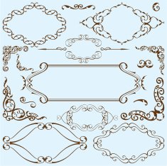 Victorian art ornament set