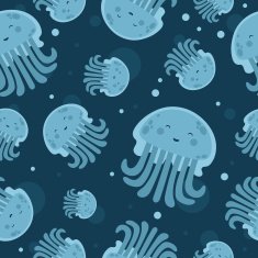 pattern Jellyfish in the sea N3