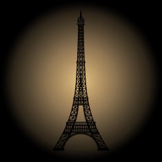 Eiffel Tower Icon Beige color background Vector