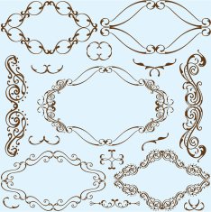 Swirl ornate art set