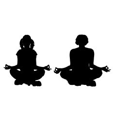 Vector silhouette of a couple N226