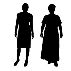Vector silhouette of a couple N230
