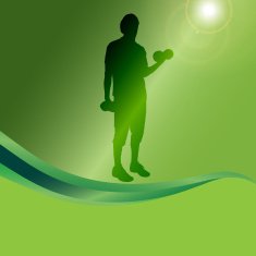 Vector silhouette of a man N929