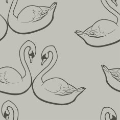 Swans couple seamless pattern N2