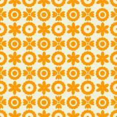 Seamless pattern with silhouettes flowers N22
