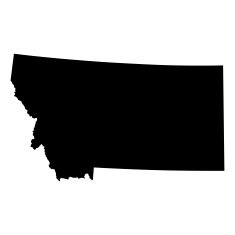 map of the U S state Montana