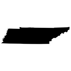map of the U S state Tennessee N2