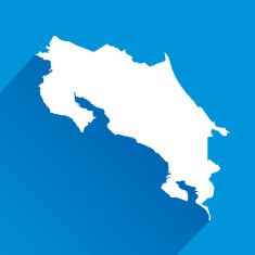 Blue Costa Rica Map