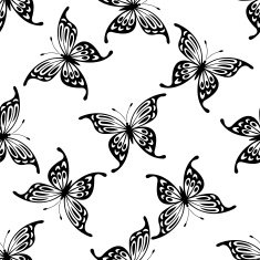 Flying butterflies seamless background pattern