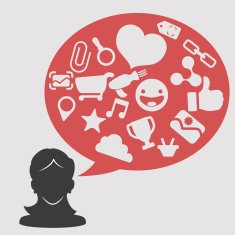 Profile Concept Vector Illustration beige background