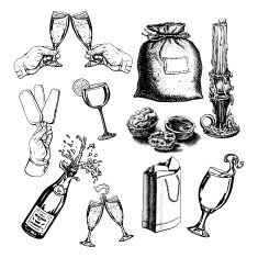 collection of bottles and glasses N2