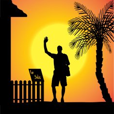 Vector silhouette of man N198