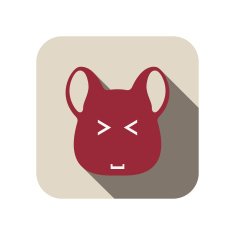 Chinchilla animal face flat icon