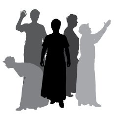 Vector silhouette of a woman N1931
