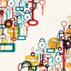 Background design with locks and keys icons N2