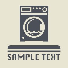 Washing machine icon or sign