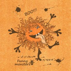 Illustration with funny monster