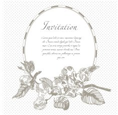 Wedding invitation Watercolor vector background N12