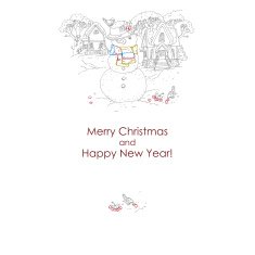 Christmas card snowman