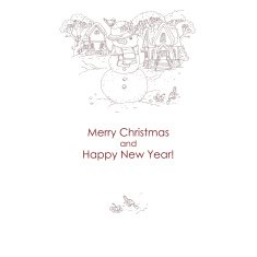 Christmas card snowman N2