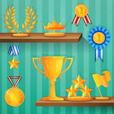 Award shelves background N2