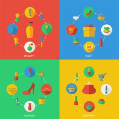 Beauty fashion sale and shopping vector background N2