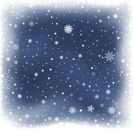 blue night snow background