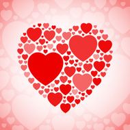Red and white heart shape N2
