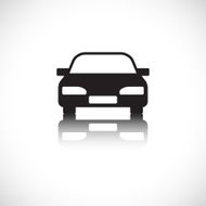 Car icon with shadow