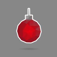 Christmas ball abstract isolated on a white backgrounds vector illustration N5