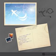 Old Postcard Design Template N16