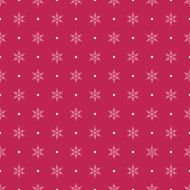 White snowflakes on red background seamless pattern