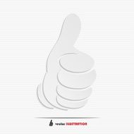 Abstract thumbs-up web icon