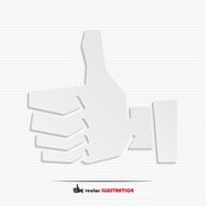 Abstract thumbs up web icon