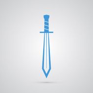 Sword icon isolated vector