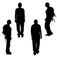 Vector silhouette of woman N459