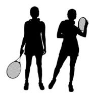 Vector silhouette of the woman N125