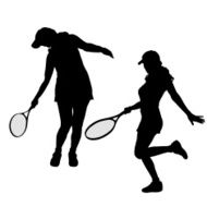 Vector silhouette of the woman N126