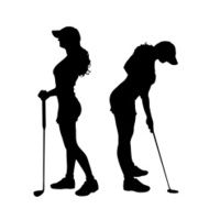 Vector silhouette of the woman N127