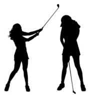 Vector silhouette of the woman N128