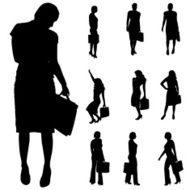 Vector silhouette of a businesswoman N93